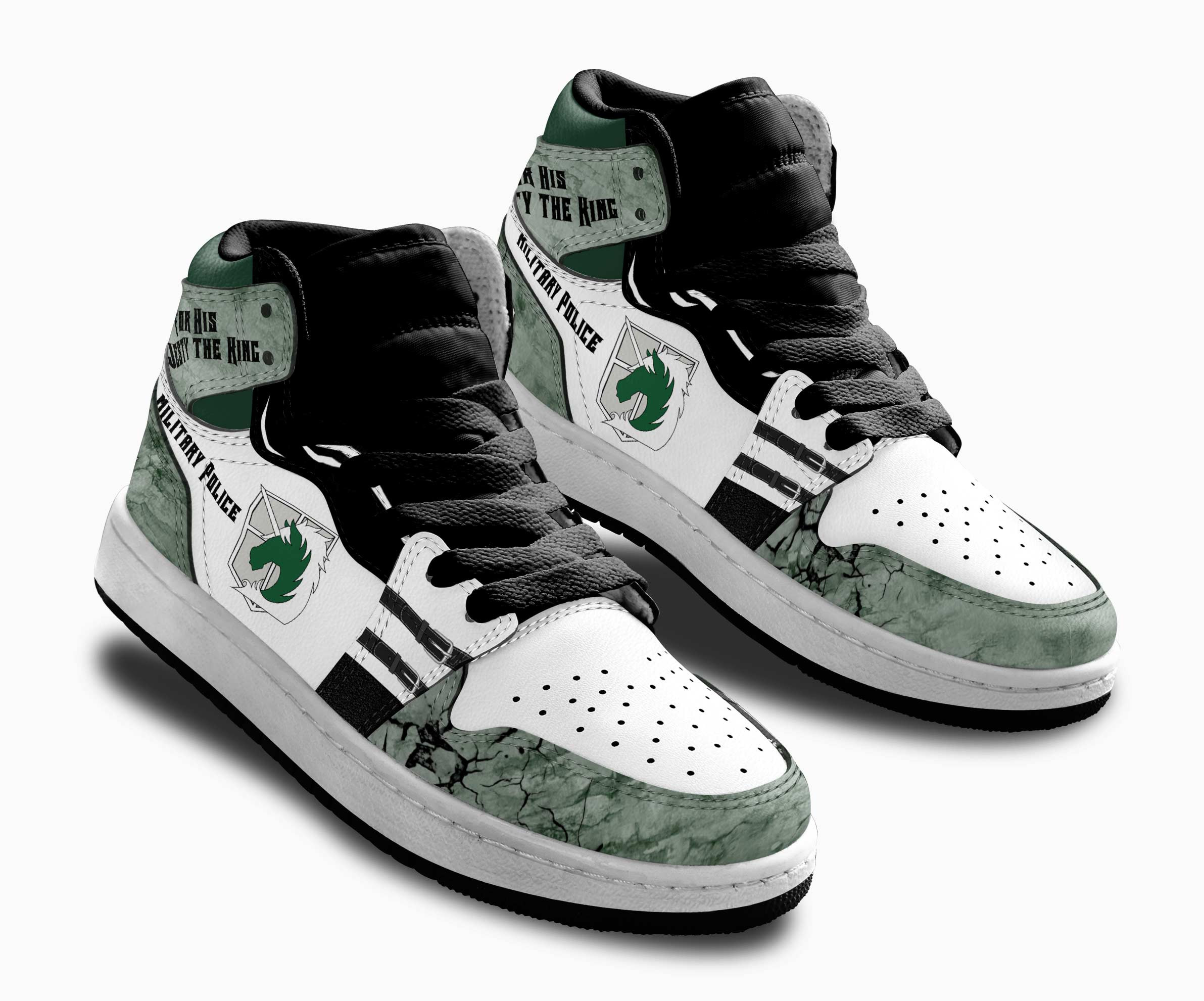 Military Police Kids Sneakers Custom Anime Attack On Titan Shoes For Kids