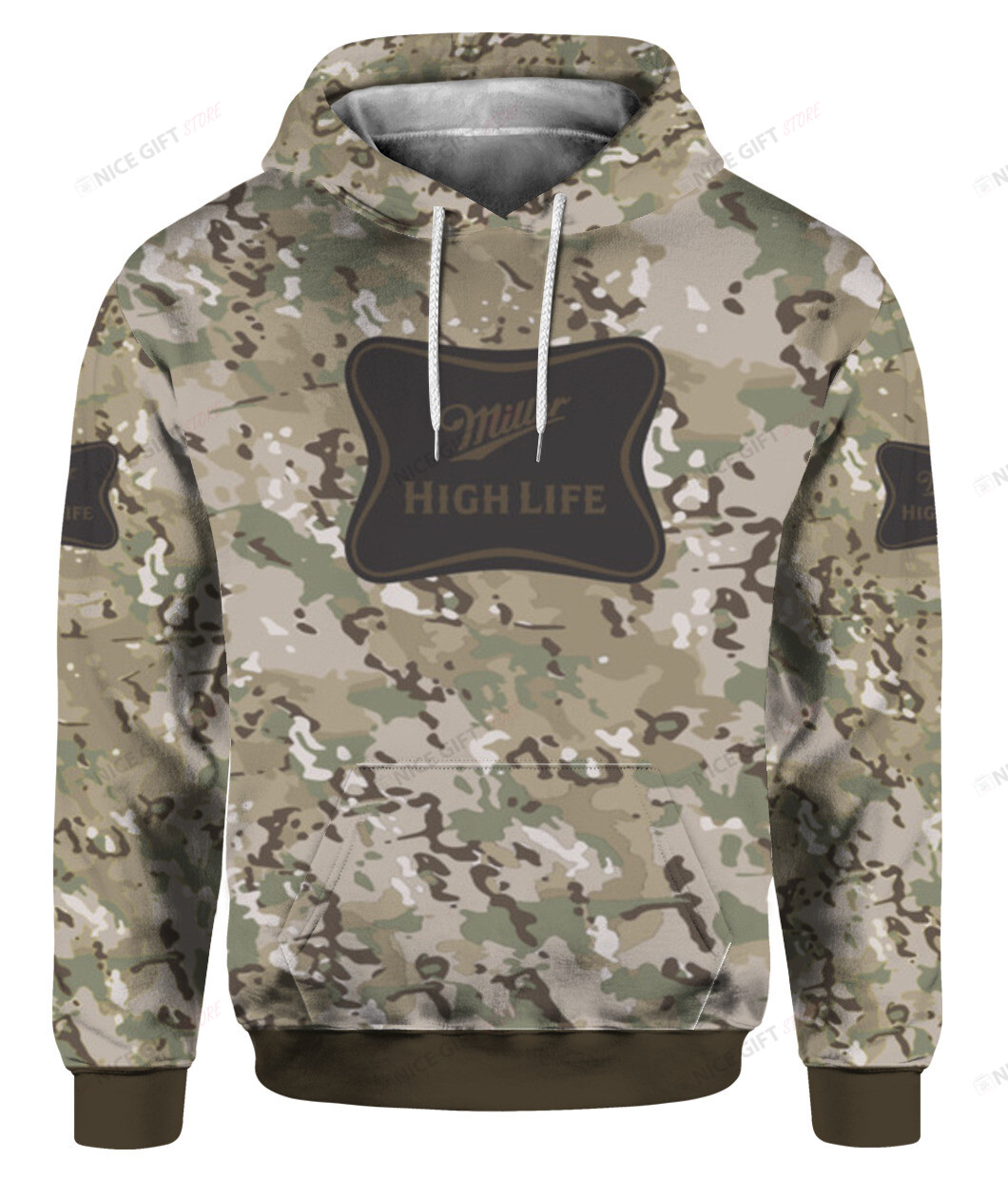 Miller High Life Camouflage 3D Hoodie Gift For Fans