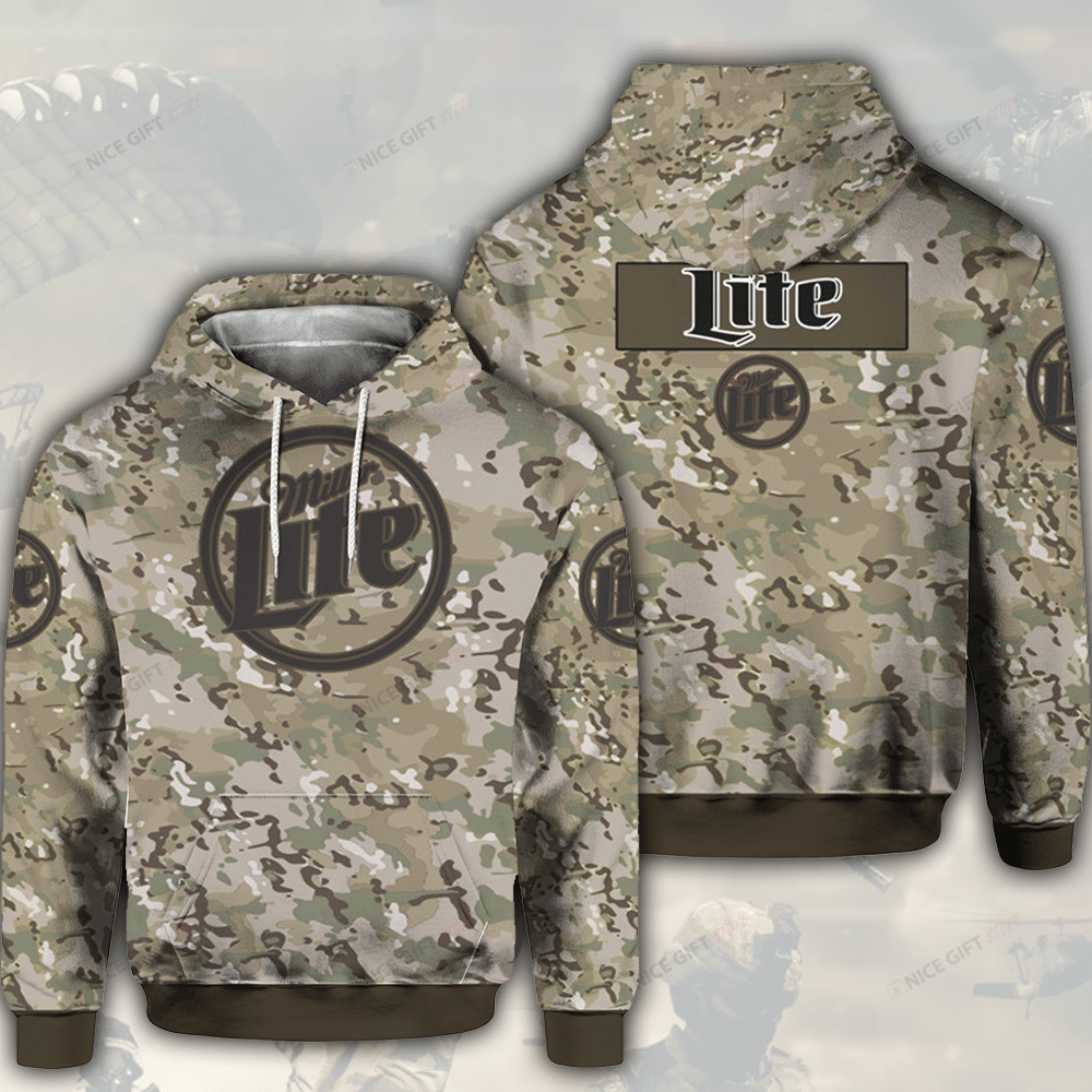 Miller Lite Camouflage 3D Hoodie Gift For Fans