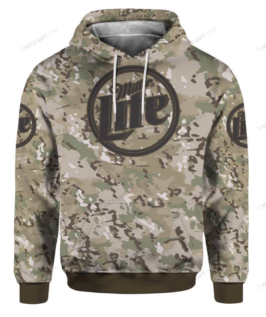 Miller Lite Camouflage 3D Hoodie Gift For Fans