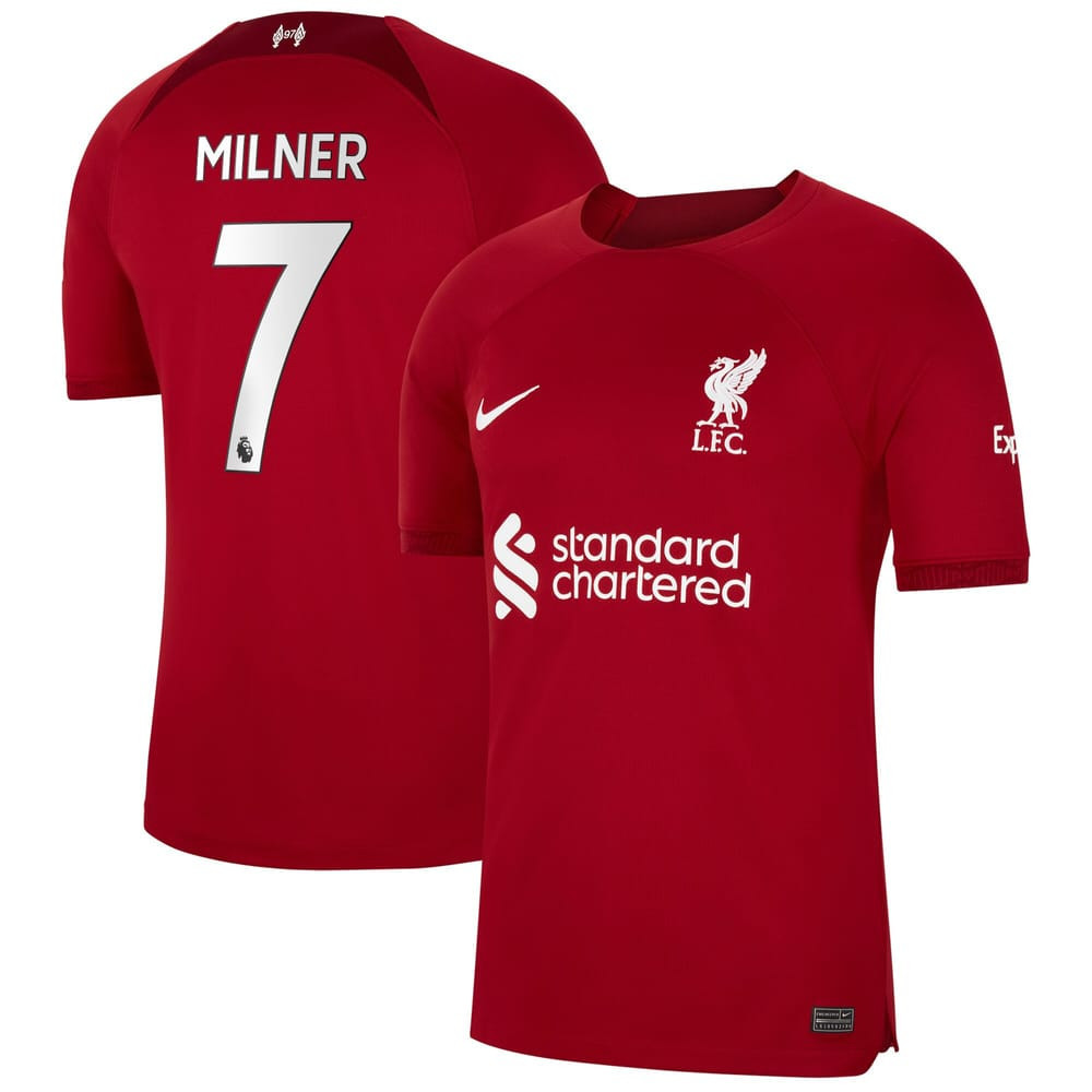 Milner 7 Liverpool Men 2022/23 Home Soccer Jersey – Red