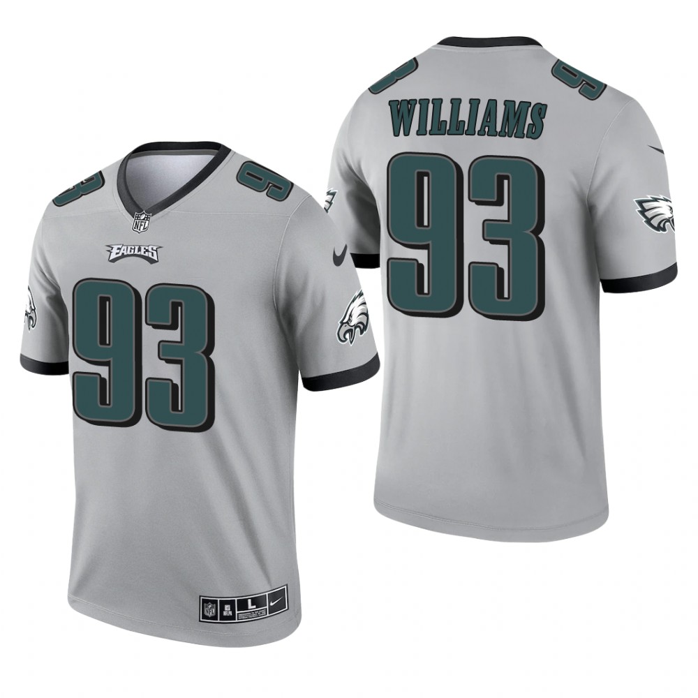 Milton Williams Philadelphia Eagles Silver Jersey Inverted Legend - Men's