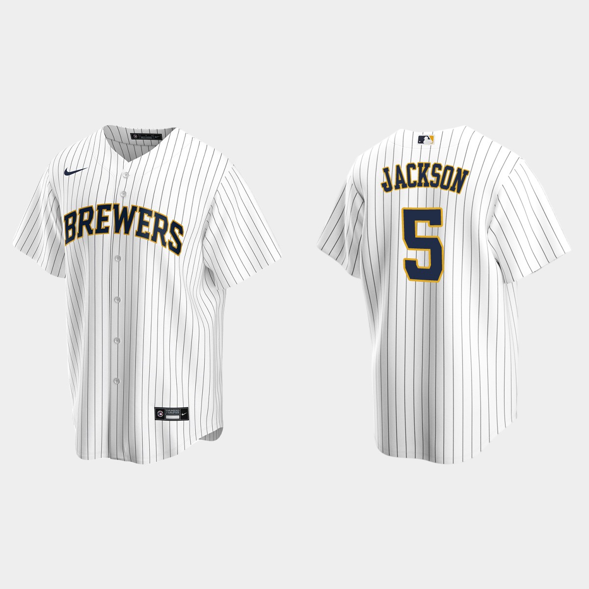 Milwaukee Brewers Alex Jackson Alternate Jersey - White Navy