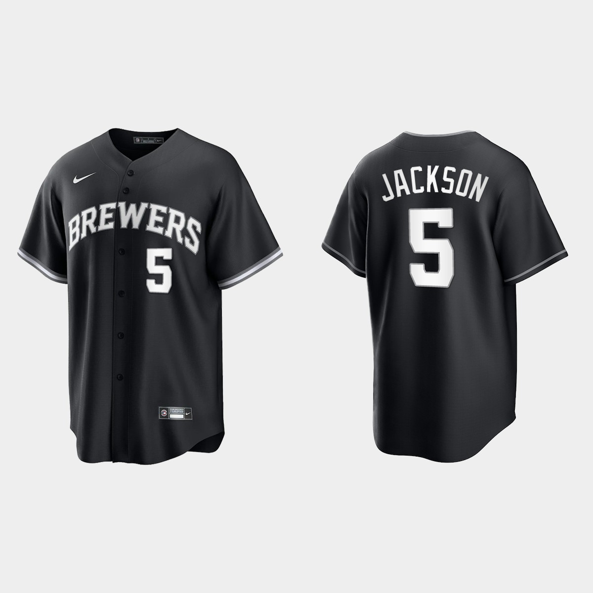 Milwaukee Brewers Alex Jackson Jersey - Black White