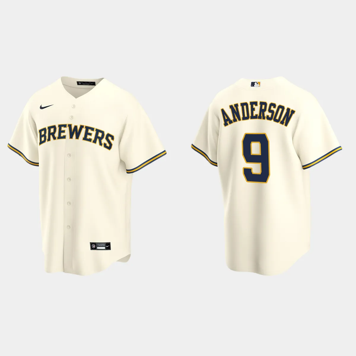 Milwaukee Brewers Brian Anderson Home Jersey - Cream