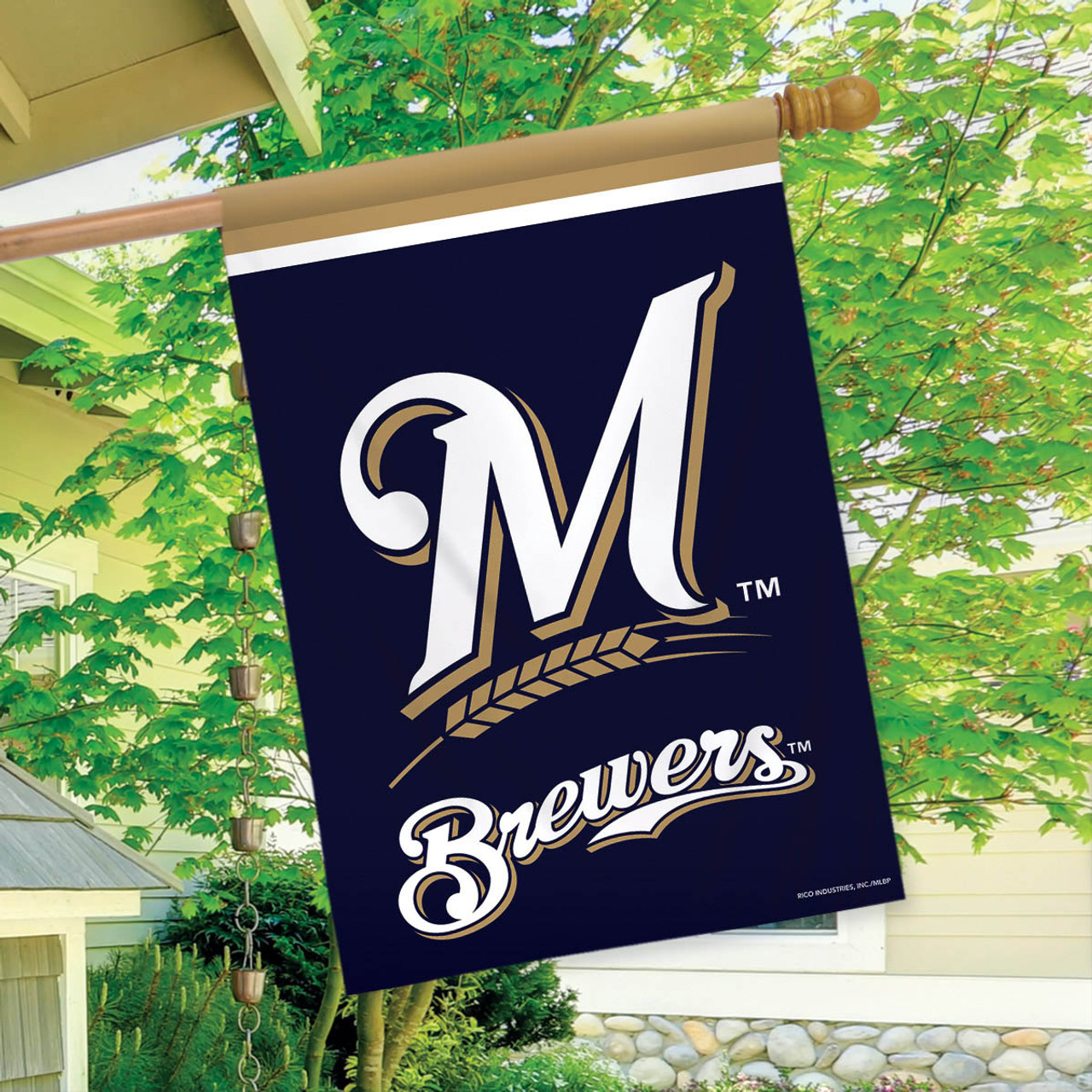 Milwaukee Brewers MLB Garden Flag, House Flag