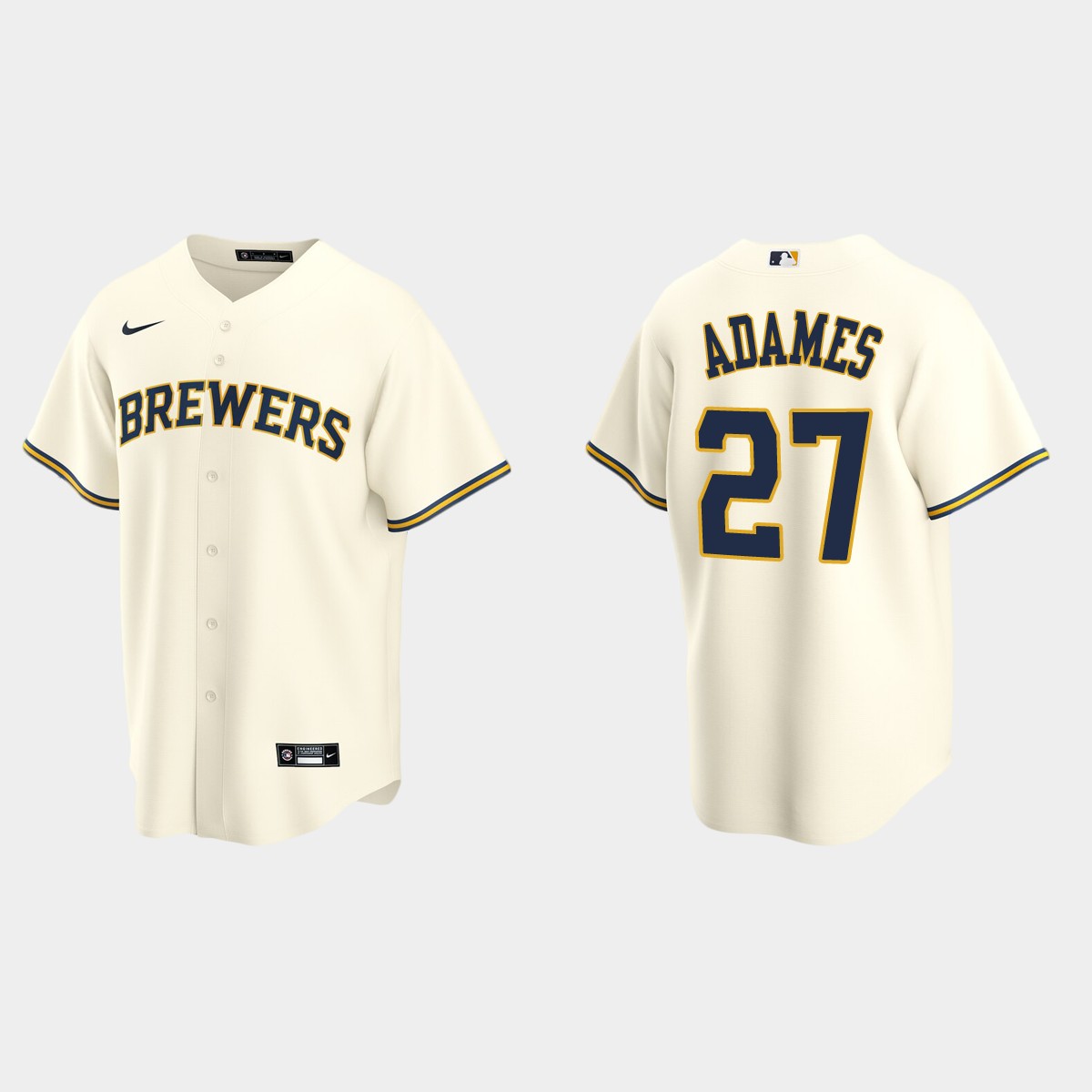 Milwaukee Brewers Willy Adames Home Jersey – Cream