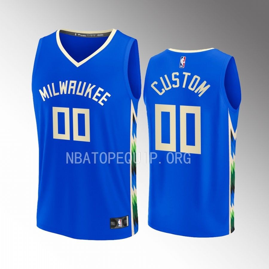 Milwaukee Bucks #00 Custom City Edition Jersey 2022-23 Fastbreak Royal