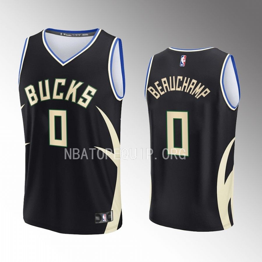 Milwaukee Bucks #0 MarJon Beauchamp Statement Edition Jersey 2022-23 Fast Break Black