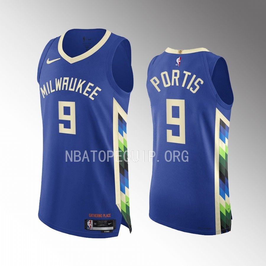 Milwaukee Bucks #9 Bobby Portis Royal Jersey 2022-23 City Edition