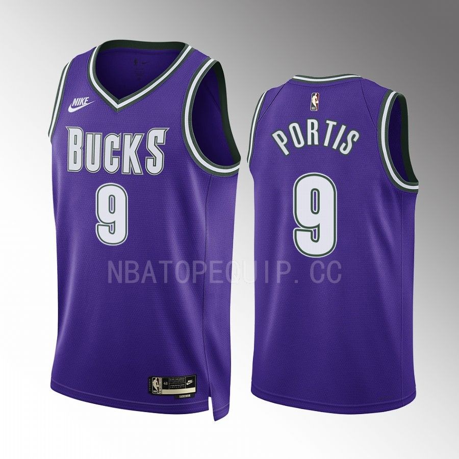 Milwaukee Bucks Bobby Portis 2022-23 Classic Edition Purple #9 Jersey BIG 3 ERA