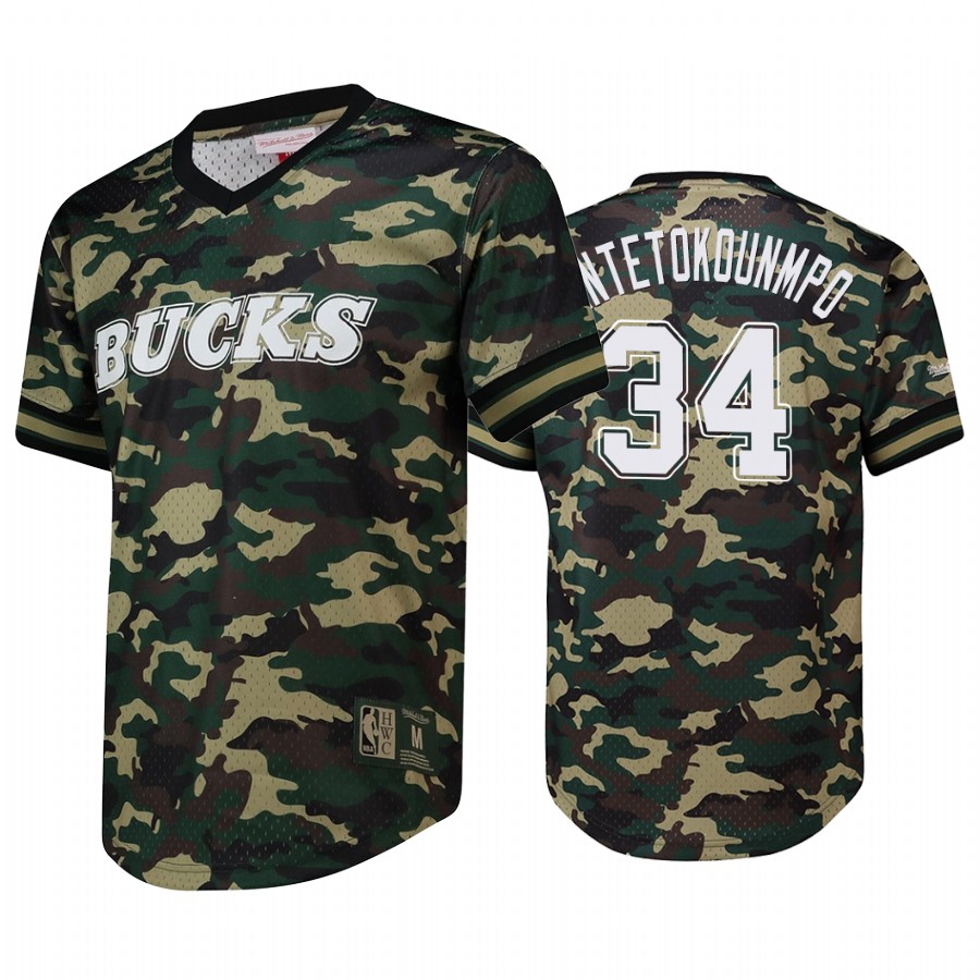 Milwaukee Bucks Giannis Antetokounmpo Camo HWC Jersey