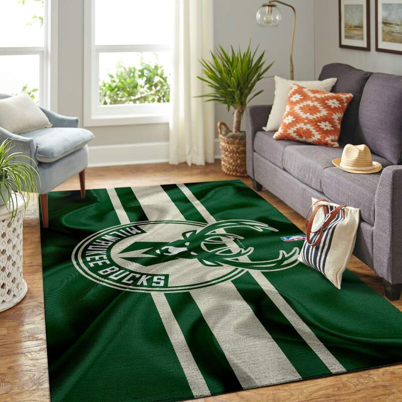Milwaukee Bucks Living Room Area Rectangle Rug