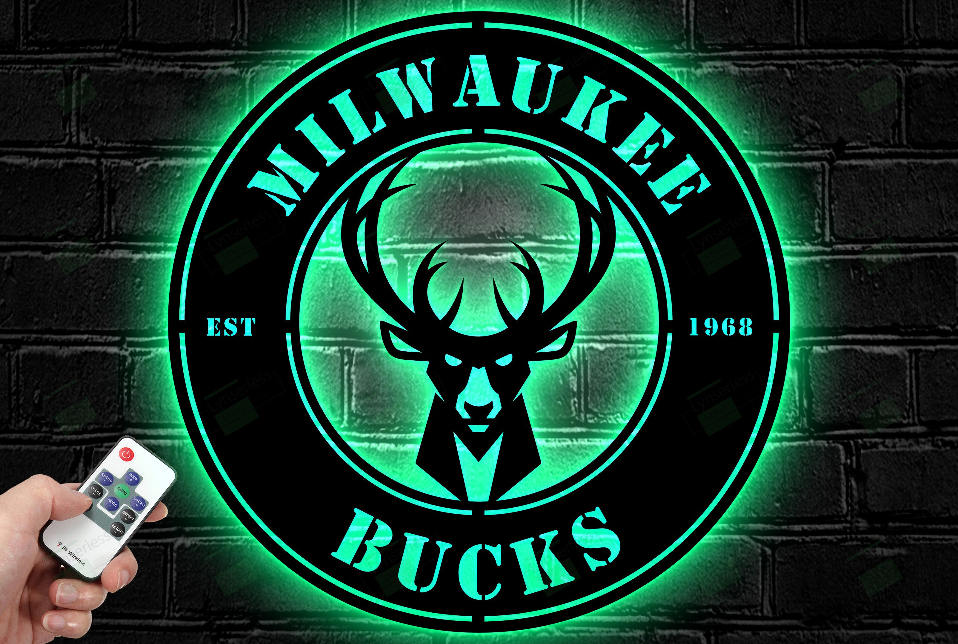 Milwaukee Bucks Metal Sign – Led Light Sign NBA