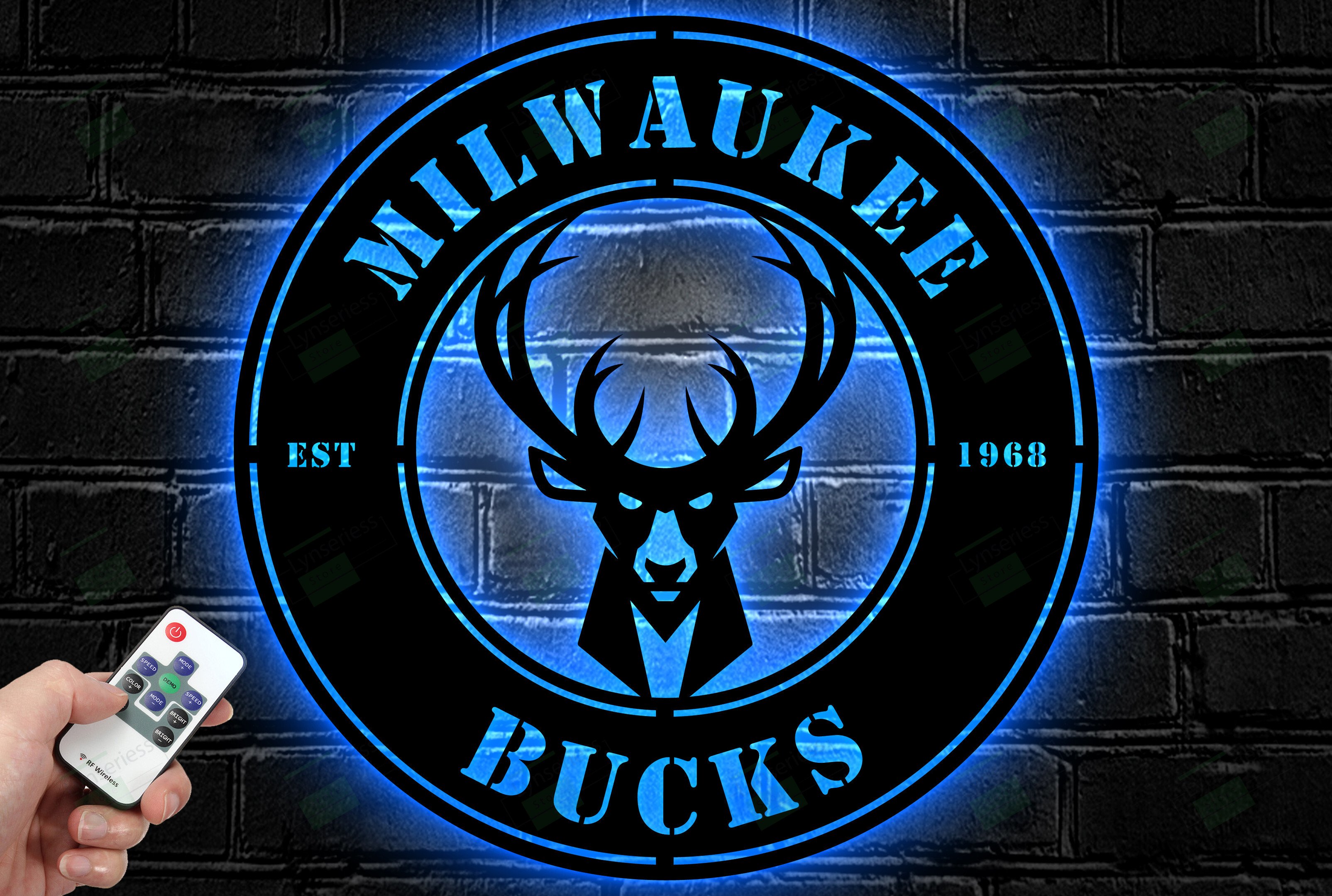 Milwaukee Bucks Metal Sign – Led Light Sign NBA