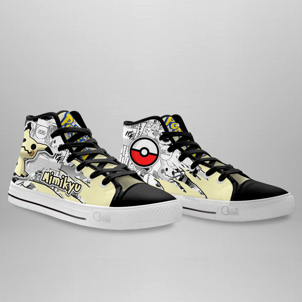 Mimikyu High Top Shoes Custom Pokemon Anime Sneakers Mix Manga