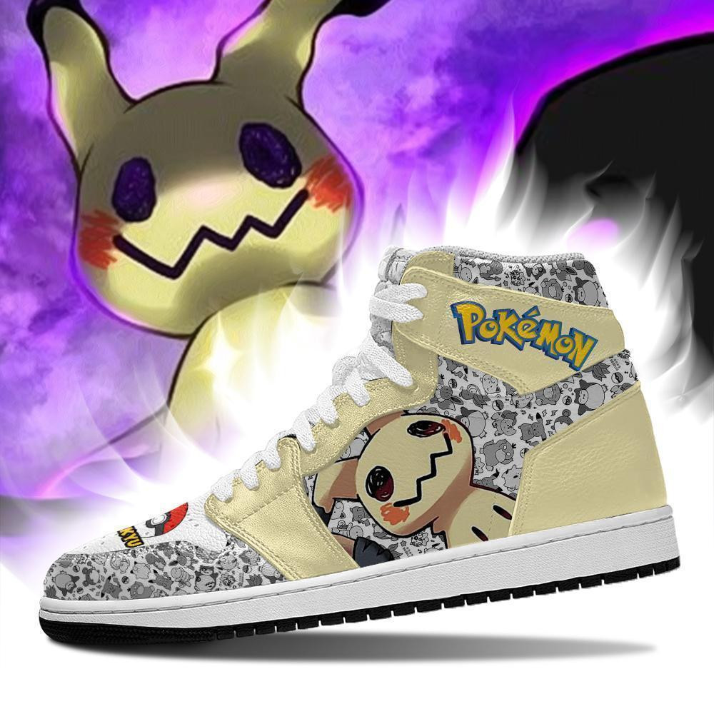 Mimikyu JD1s Sneakers Anime Pokemon Shoes, Air Jordan Hightop