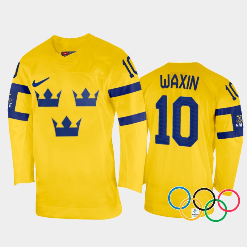 Mina Waxin Sweden Women's Yellow Home Jersey 2022 Winter Olympics