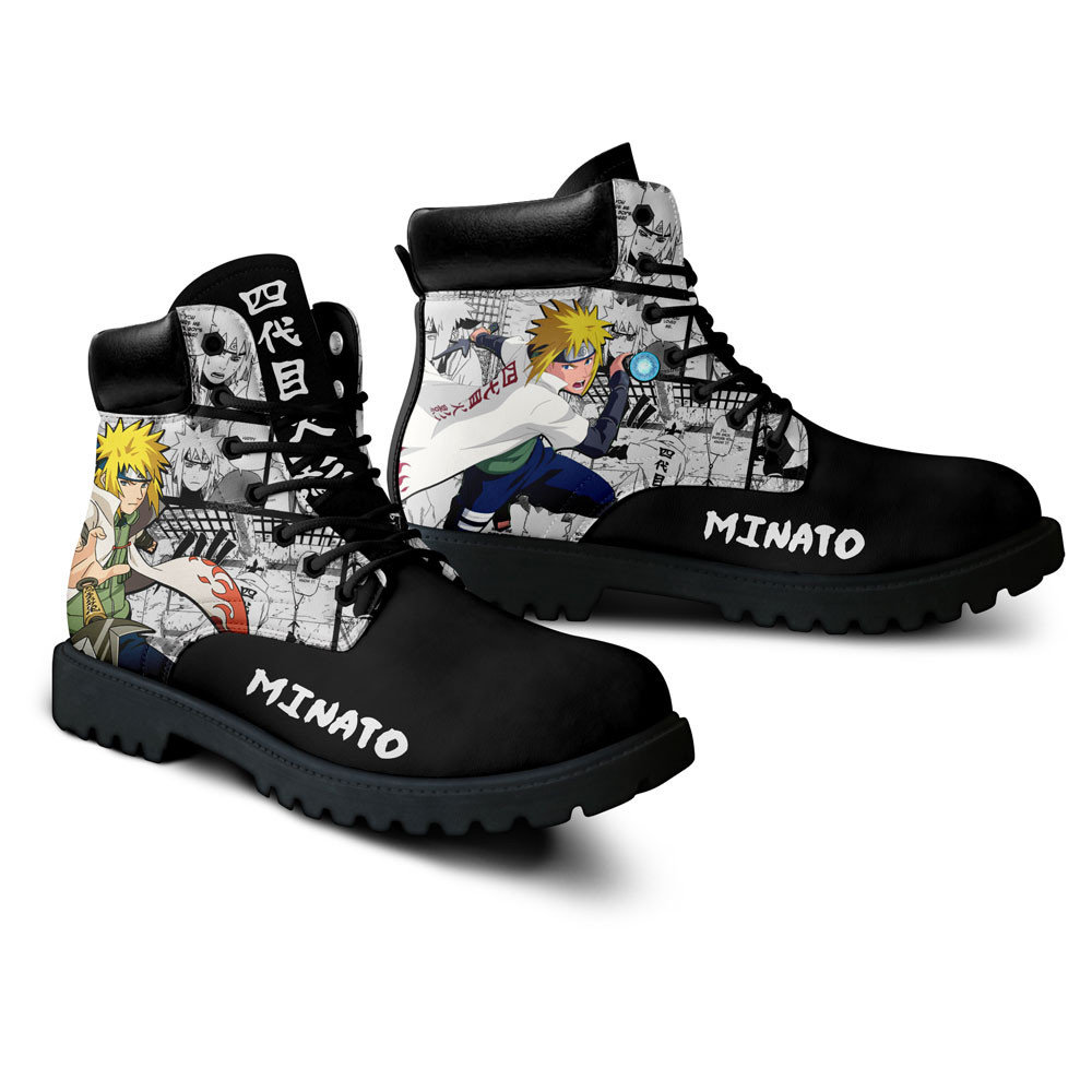 Minato Namikaze Boots Manga Anime Custom Shoes