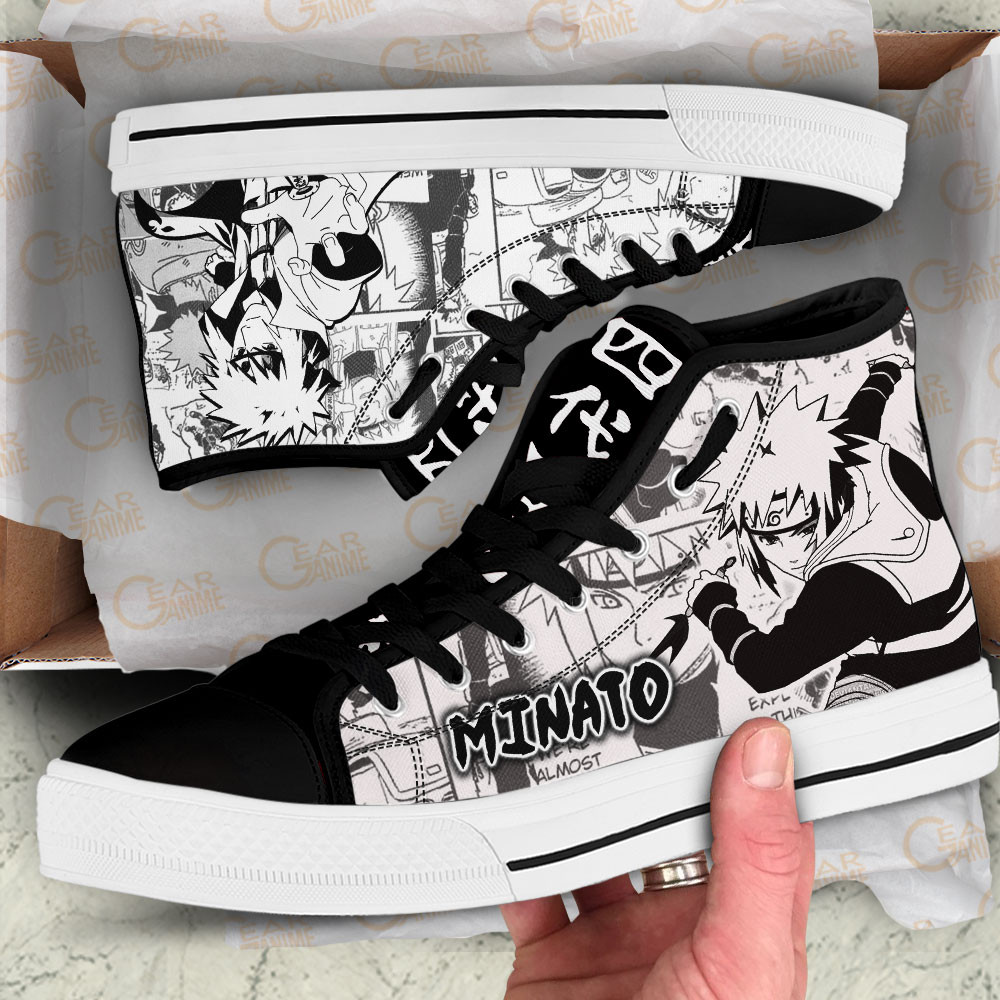 Minato Namikaze High Top Shoes Custom Manga Anime Sneakers