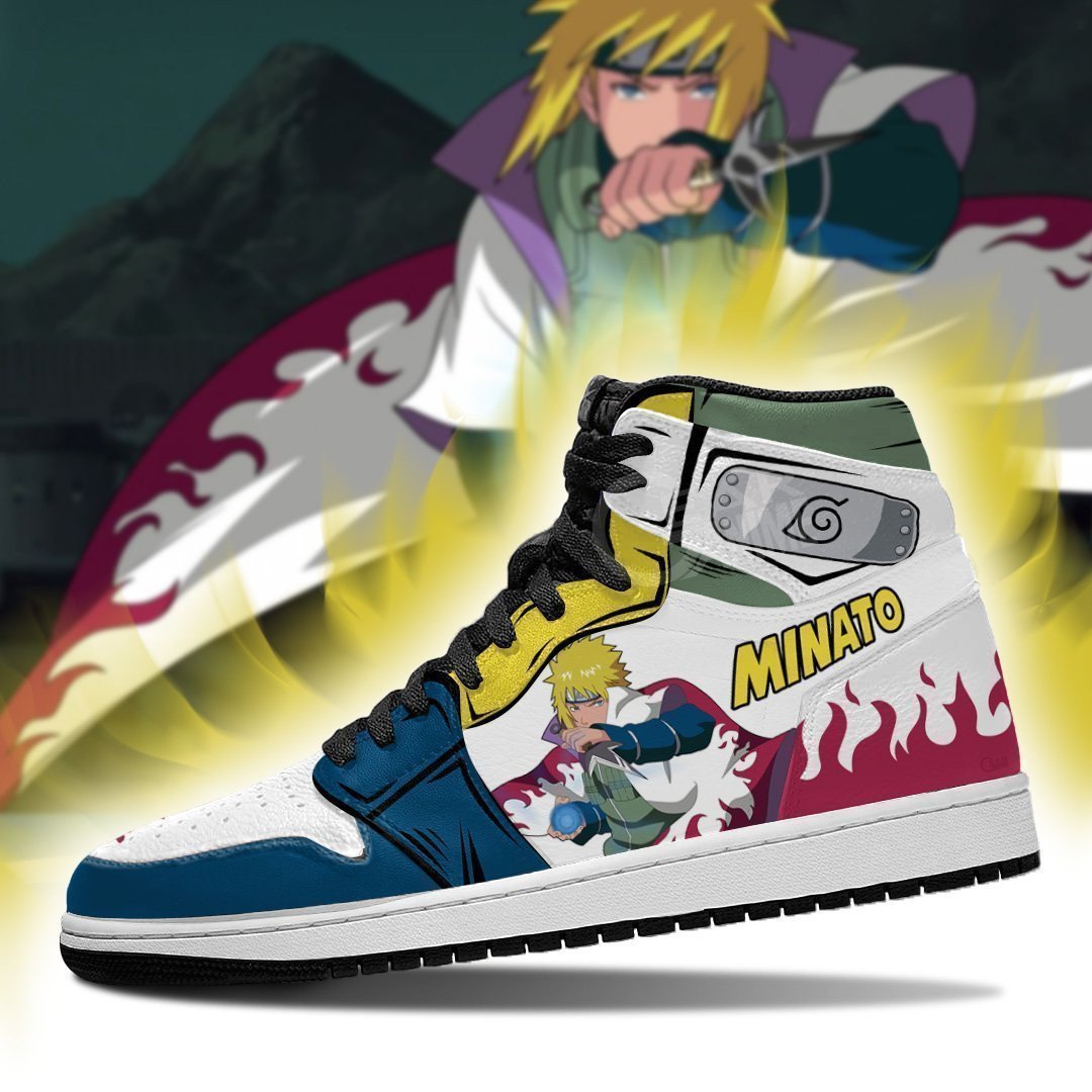 Minato Namikaze Shoes Symbol Costume Anime JD1s Sneakers, Air Jordan Hightop