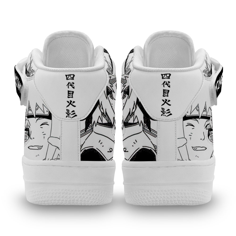 Minato Namikaze Sneakers Air Mid Custom Anime Shoes Mix Manga