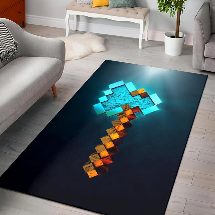 Minecraft Ax Rectangle Rug – Custom Size And Printing