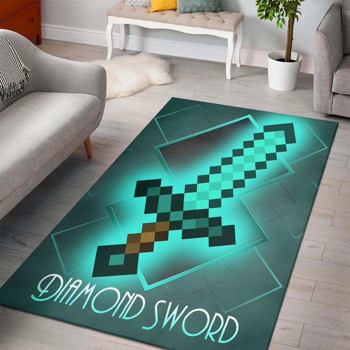 Minecraft Diamond Rectangle Rug – custom size and printing