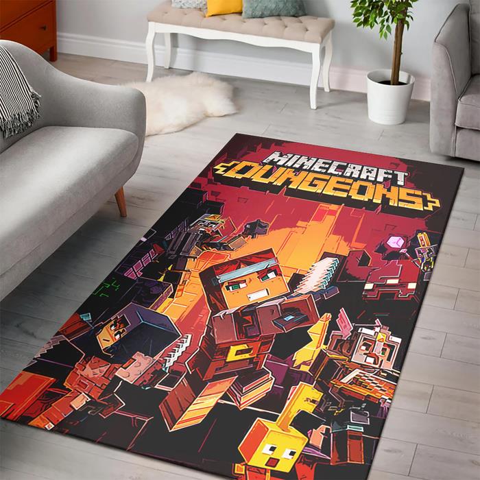 Minecraft Dungeons Rectangle Rug – Custom Size And Printing