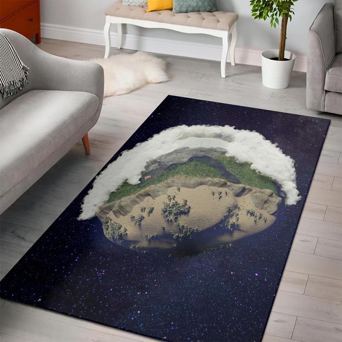 Minecraft Earth Cube Rectangle Rug – Custom Size And Printing