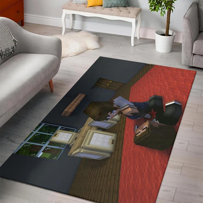 Minecraft First Mission Rectangle Rug – Custom Size And Printing