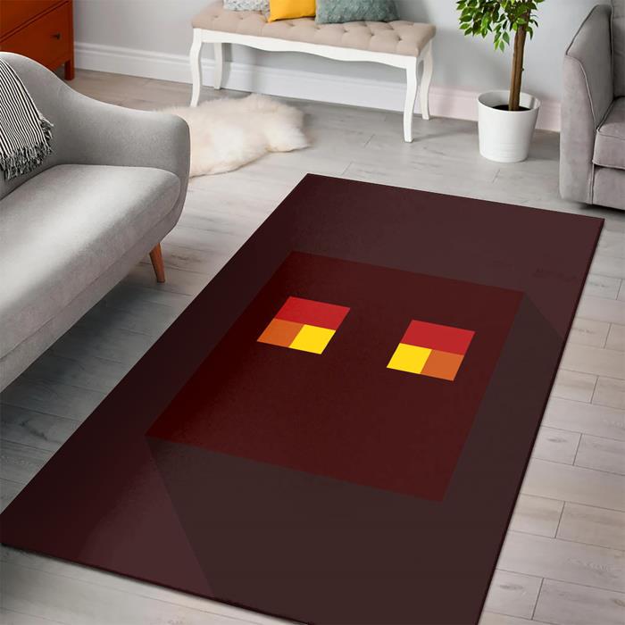 Minecraft Magma Cube Head Rectangle Rug – Custom Size And Printing