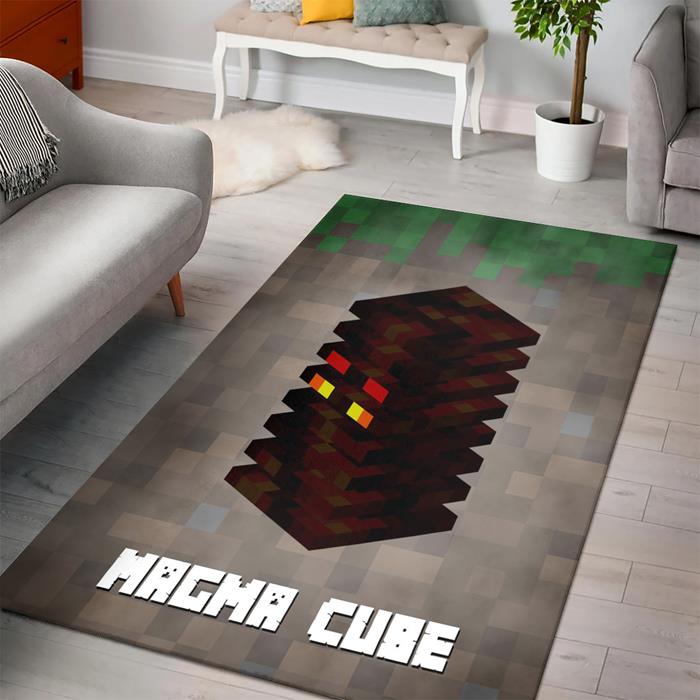 Minecraft MagmaCube Rectangle Rug – Custom Size And Printing