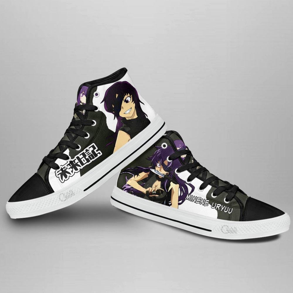 Minene Uryuu High Top Shoes Custom Future Diary Anime Sneakers