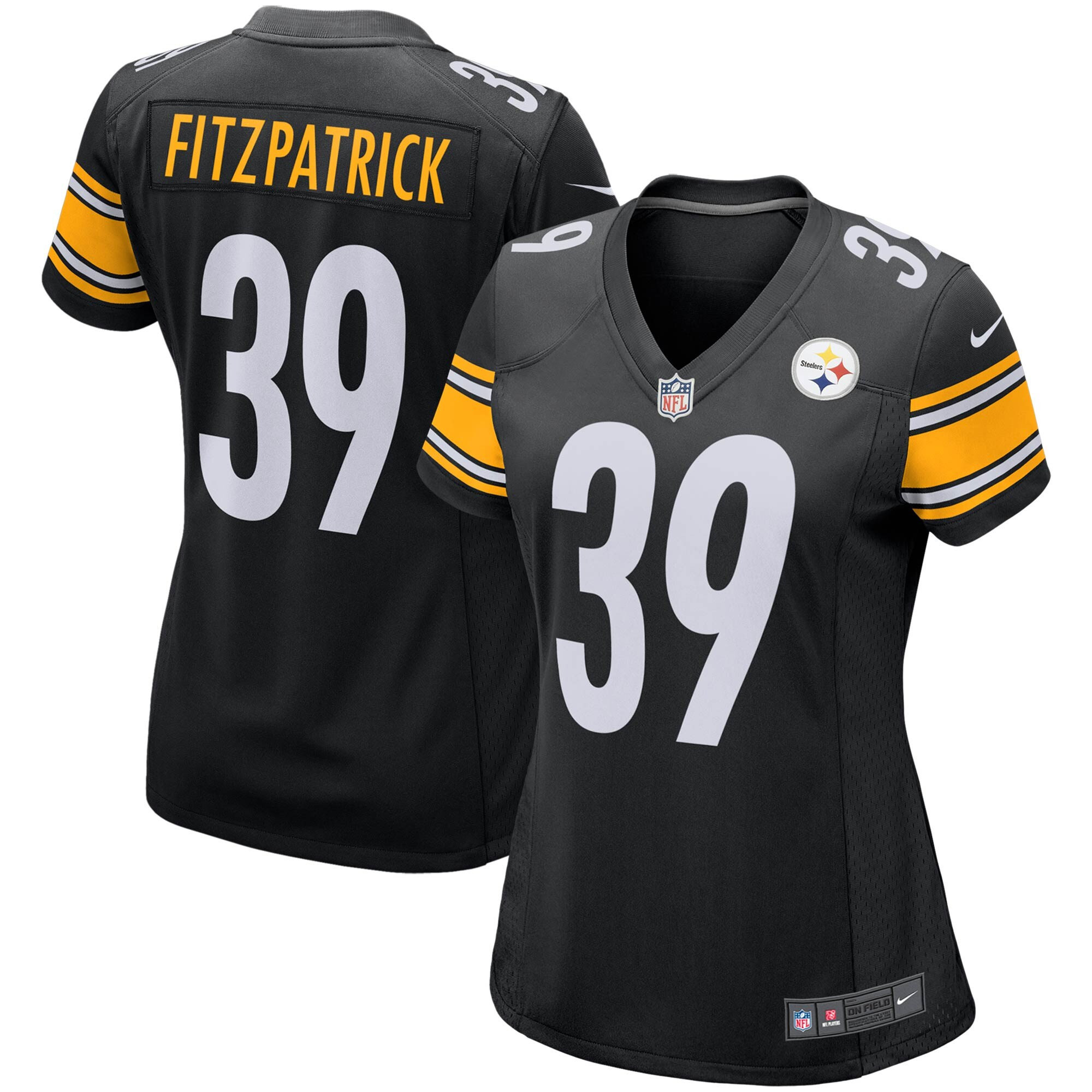 Minkah Fitzpatrick Pittsburgh Steelers 2022 NFL Draft First Round Pick Game - Black Jersey - All Stitched