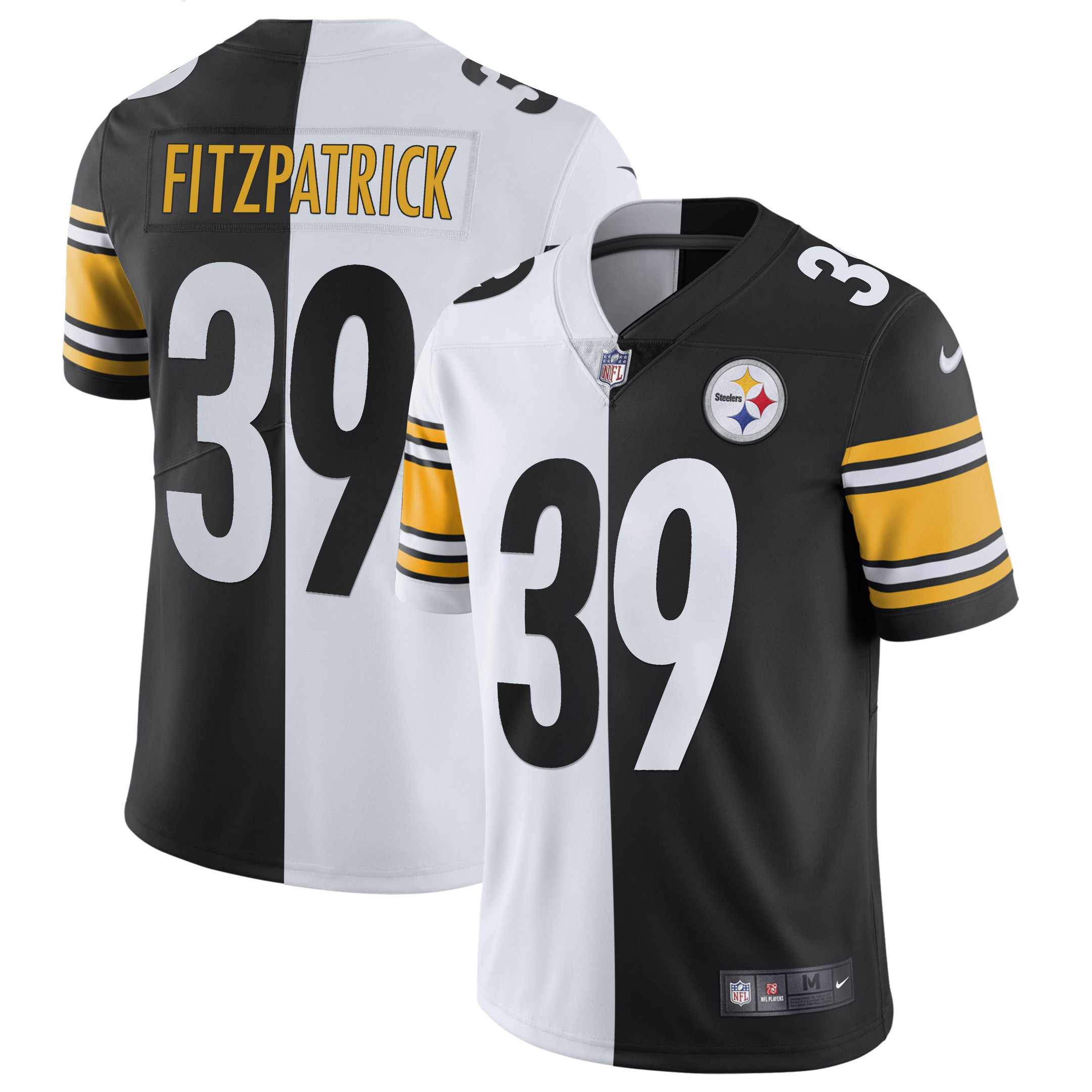 Minkah Fitzpatrick Youth's Pittsburgh Steelers Gold & Split Jersey - All Stitched