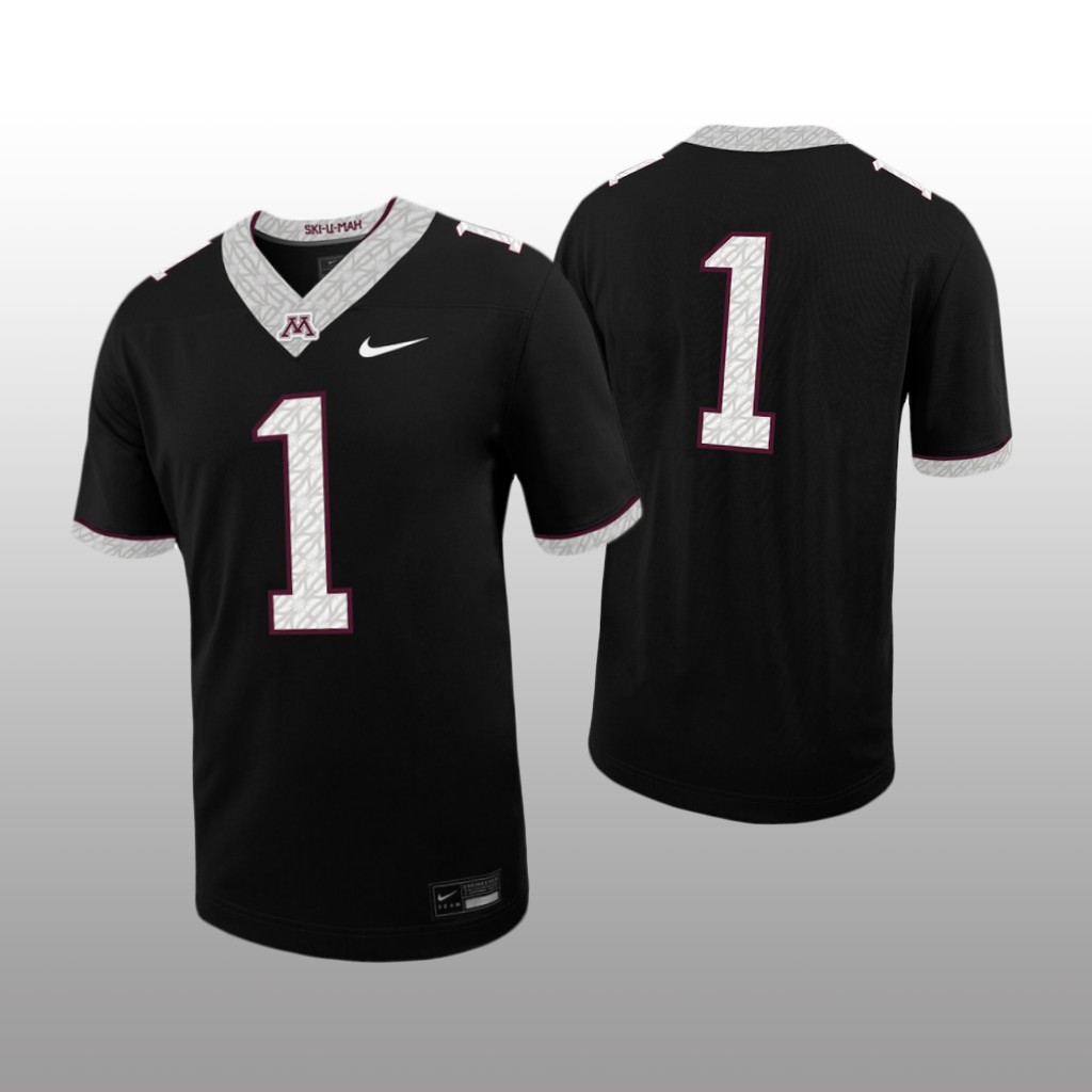 Minnesota Golden Gophers #1 Untouchable Black Jersey