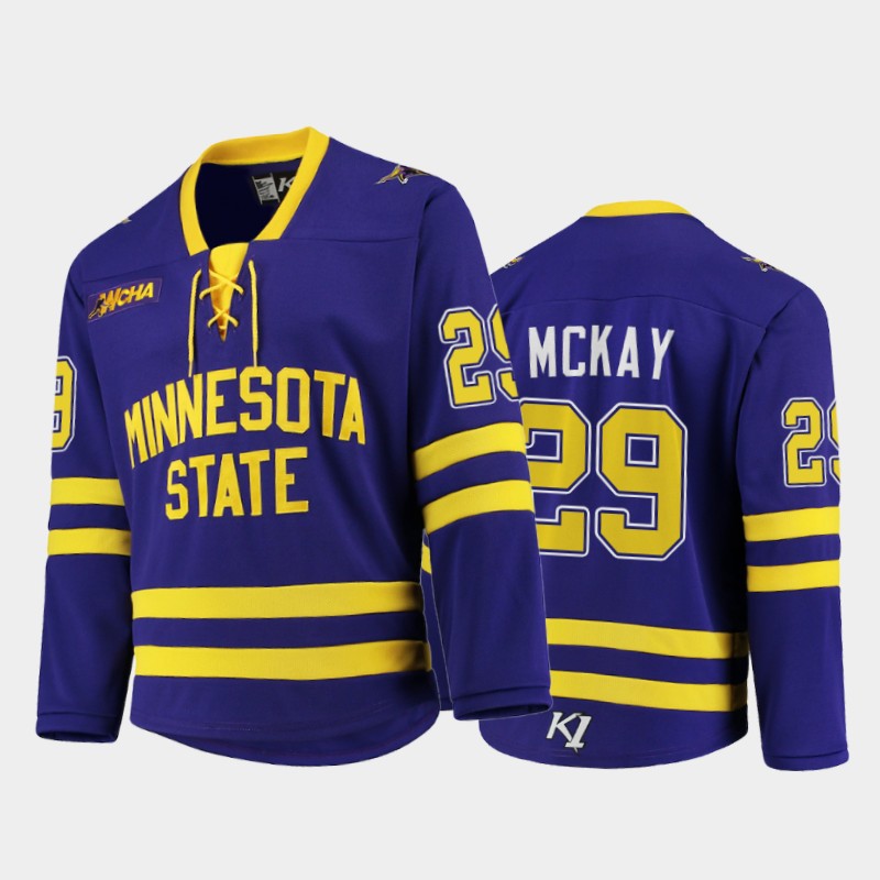 Minnesota State Mavericks Dryden Mckay #29 College Purple Jersey