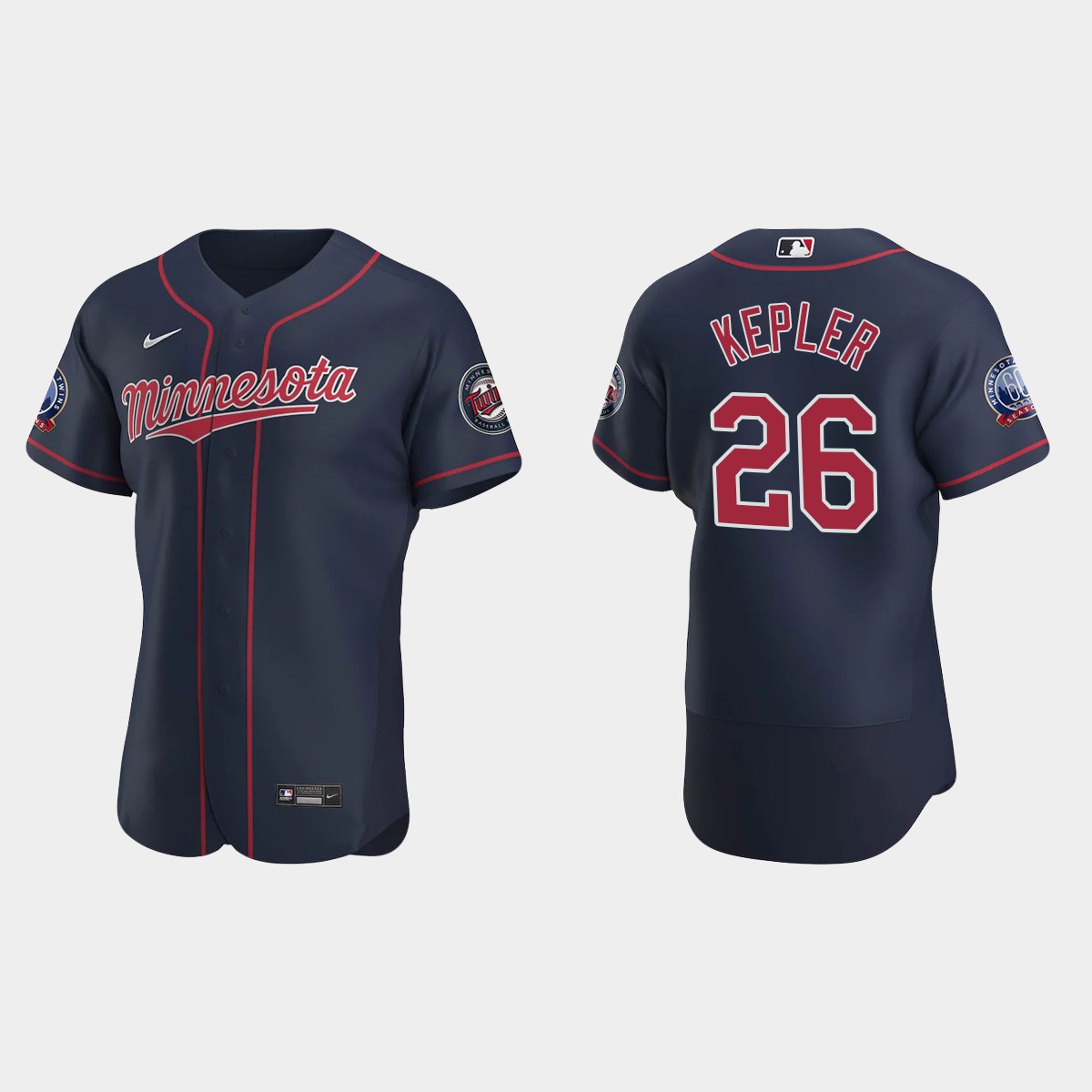 Minnesota Twins #26 Max Kepler 2020 Alternate 60th Season Jersey – Navy