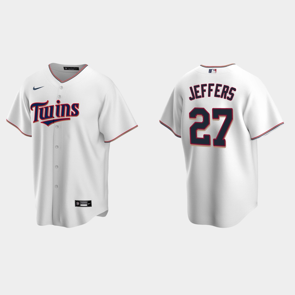 Minnesota Twins #27 Ryan Jeffers Home Jersey - White