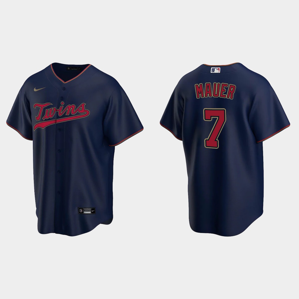 Minnesota Twins #7 Joe Mauer Navy Alternate Jersey