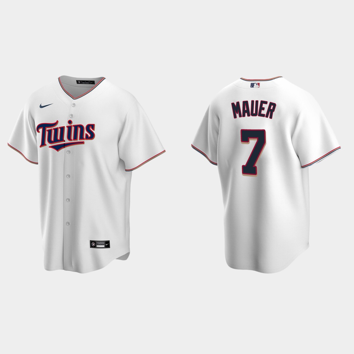 Minnesota Twins #7 Joe Mauer White Home Jersey