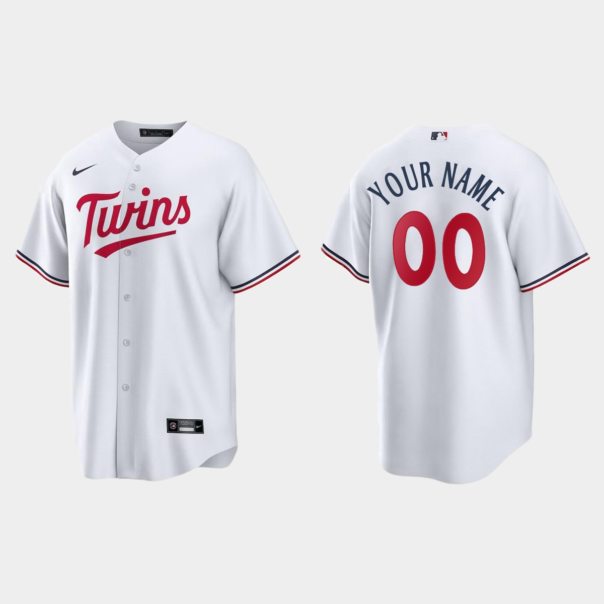 Minnesota Twins Custom Home Jersey - White