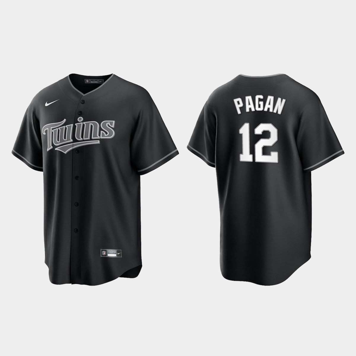 Minnesota Twins Emilio Pagan Jersey - Black White