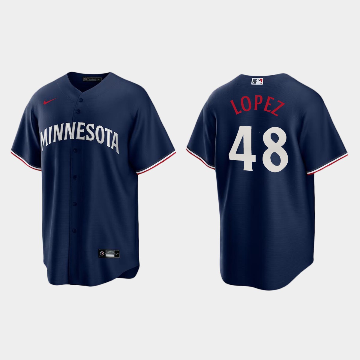 Minnesota Twins Jorge Lopez Alternate Jersey - Navy