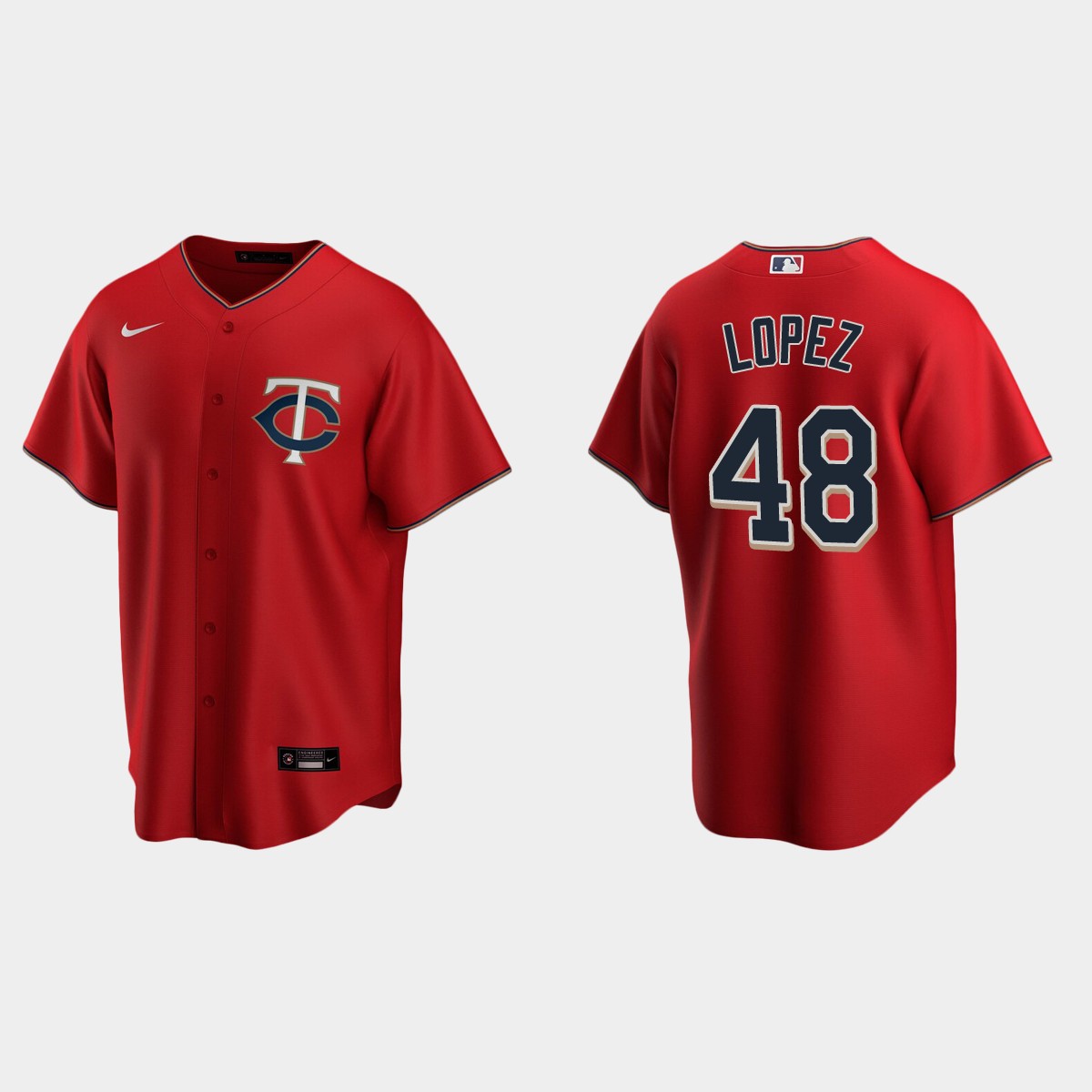 Minnesota Twins Jorge Lopez Alternate Jersey - Red
