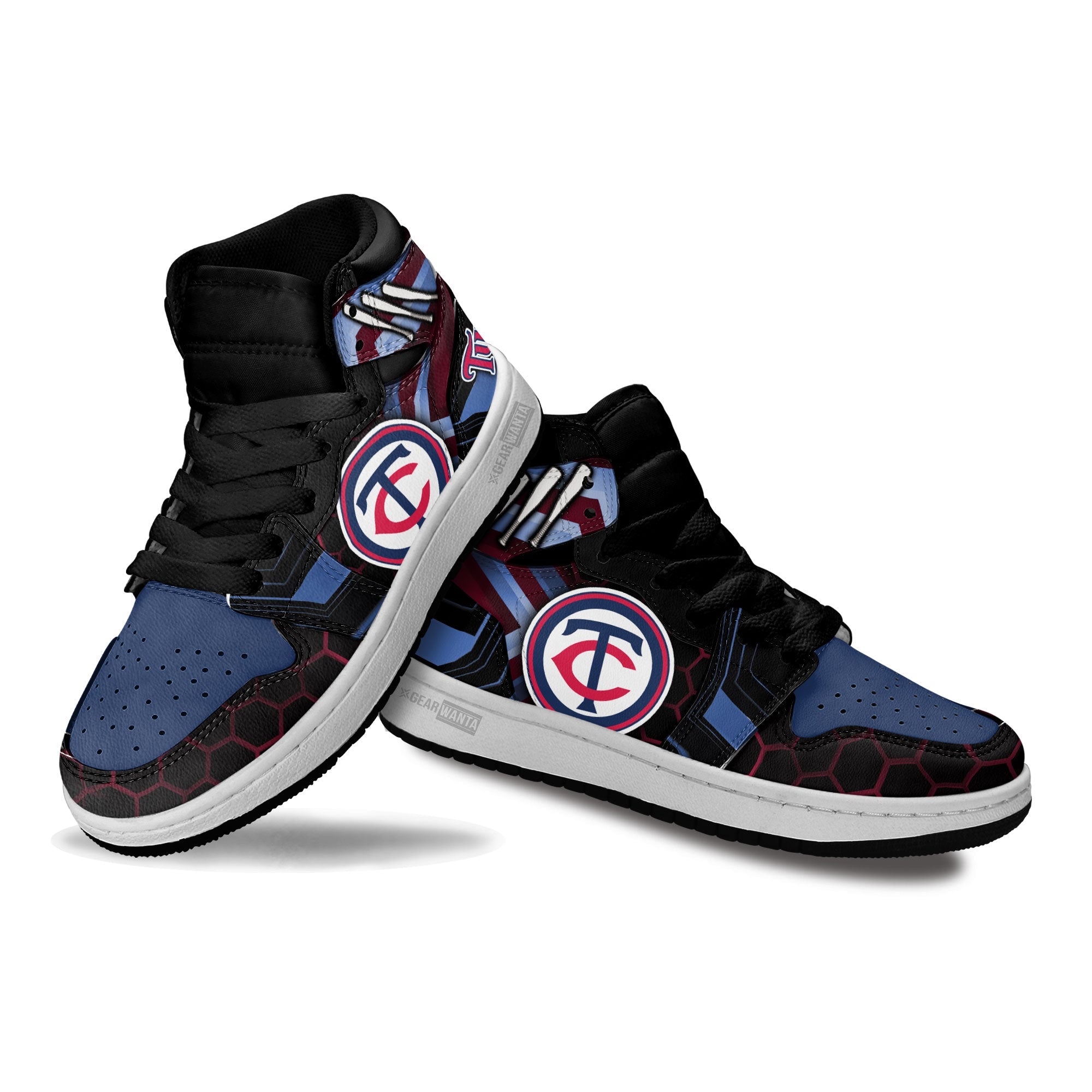 Minnesota Twins Kid Sneakers For Kids, Air Jordan Hightop