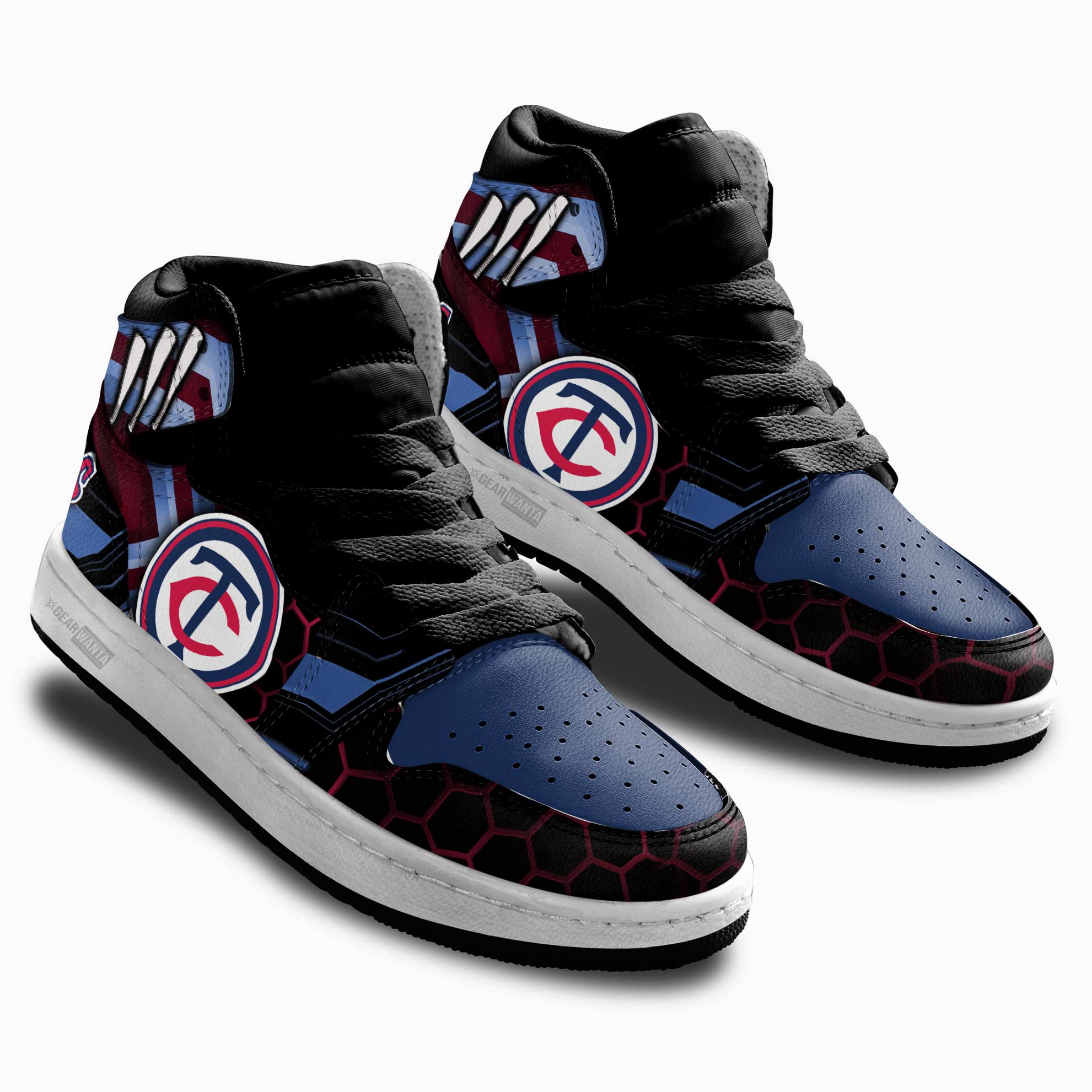 Minnesota Twins Kid Sneakers For Kids, Air Jordan Hightop