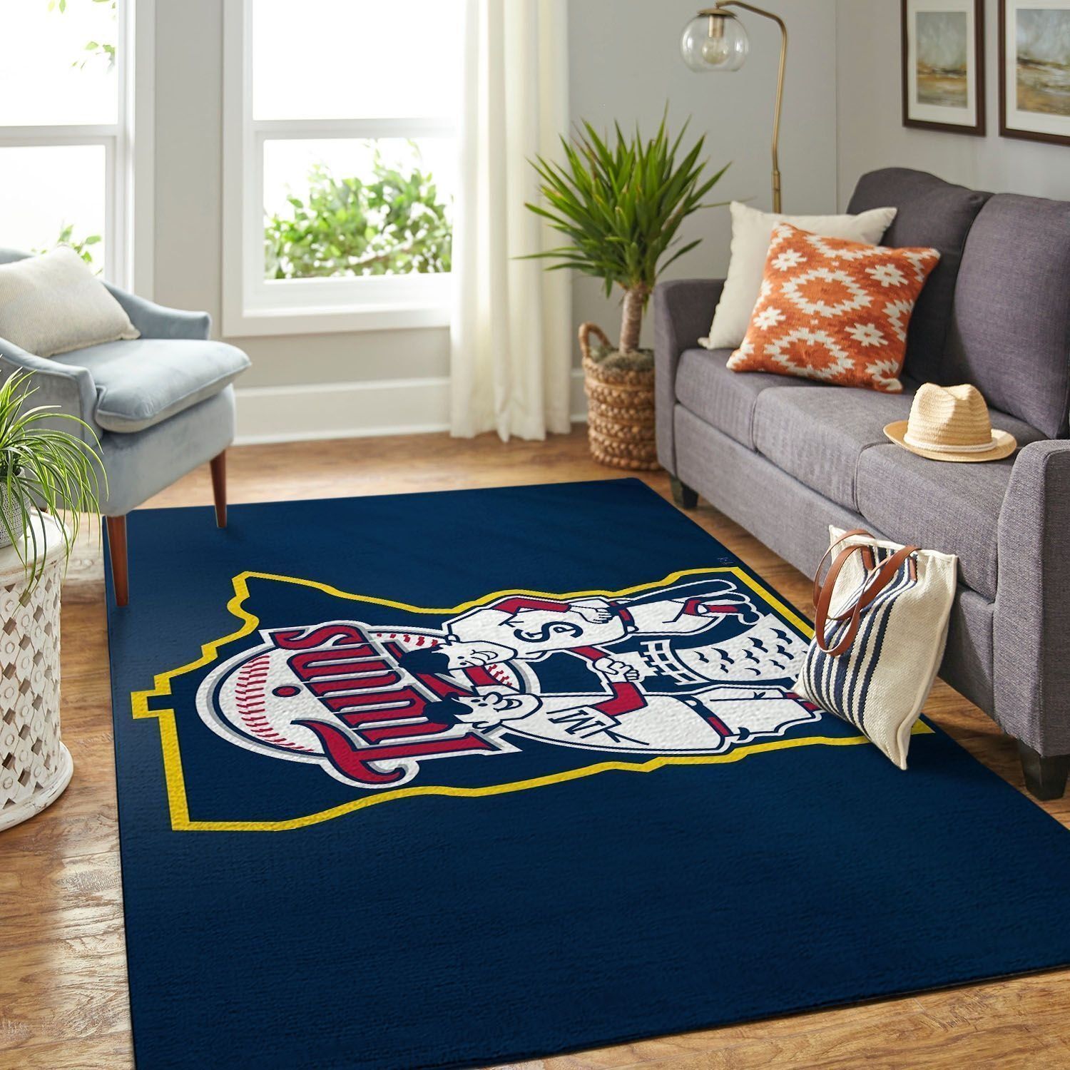 Minnesota Twins Living Room Area Rectangle Rug