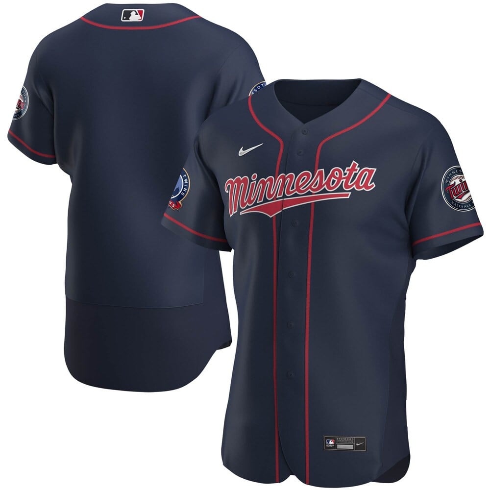 Minnesota Twins Nike Alternate 2020 60th Season Team Stitched Jersey – Navy